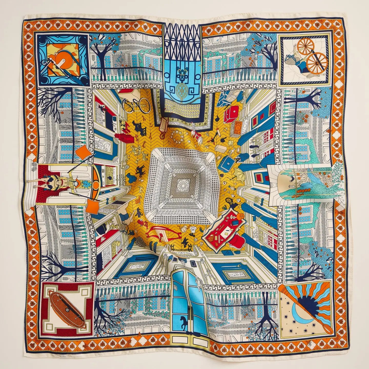 Multicolor Architectural Scarf
