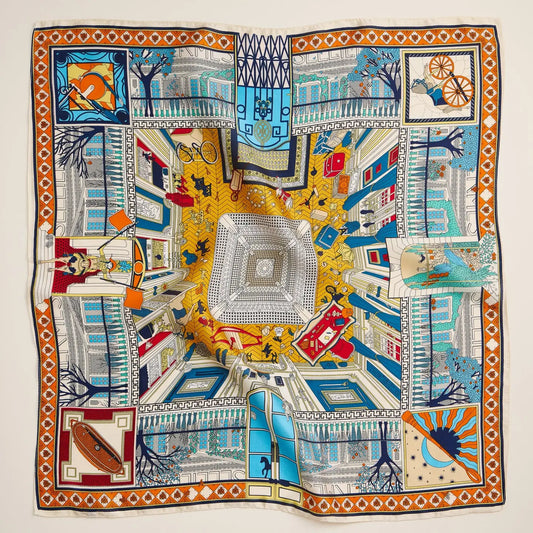Multicolor Architectural Scarf
