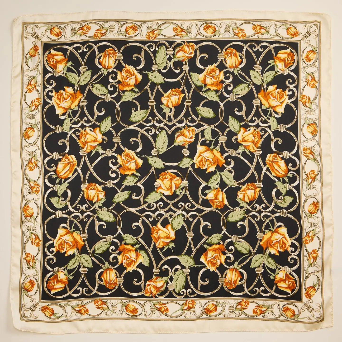 Rose Print Floral Scarf