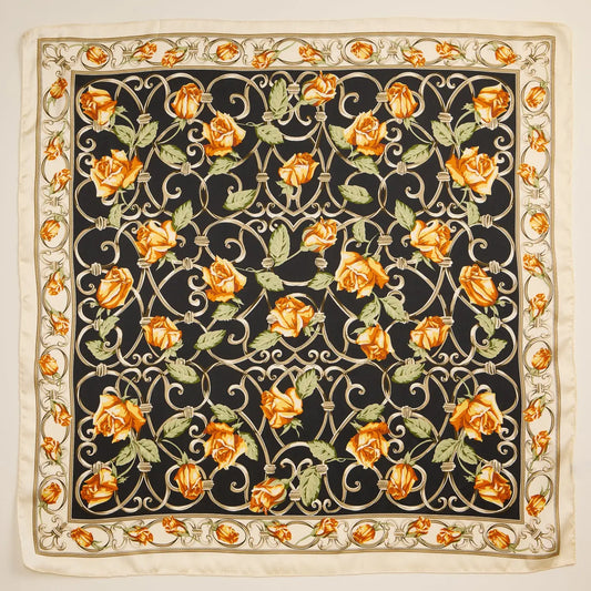 Rose Print Floral Scarf