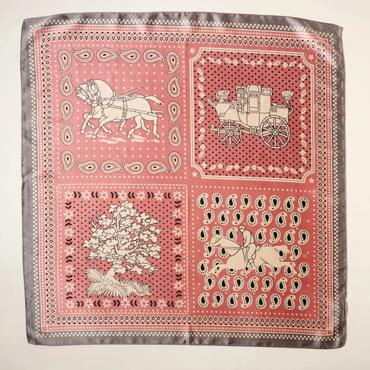 Vintage Western Paisley Print (Pink) Scarf