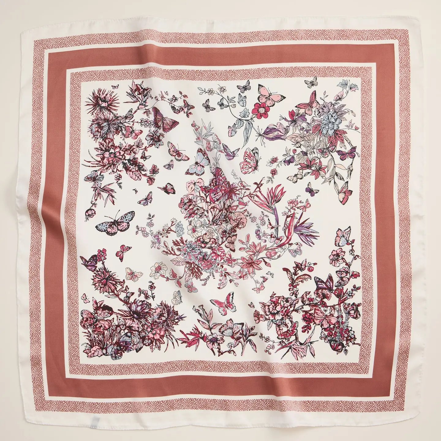 Rose Floral Butterfly Scarf