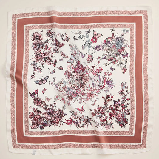 Rose Floral Butterfly Scarf