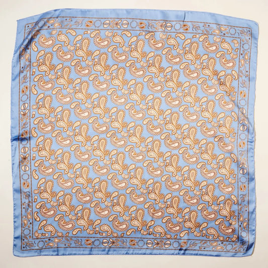 Blue Classic Paisley Scarf