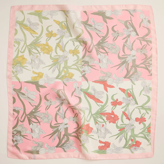 Pink Floral Print Scarf