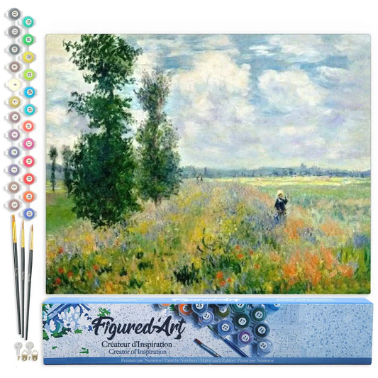 Figured Art Paint by Number- Monet Field of Poppies